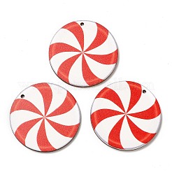 Pendentifs en bois imprimés de Noël à une face&nbsp;WOOD-D025-23