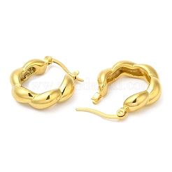 Ionenplattierung (IP) 304 Edelstahl Twist Creolen&nbsp;EJEW-B026-06G