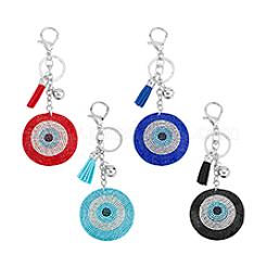 4 porte-clés en strass avec mauvais œil&nbsp;KEYC-DC0001-24