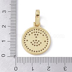 Messing Mikro ebnen Zirkonia Anhänger&nbsp;ZIRC-NH0001-01G-05