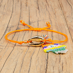 Boho Miyuki Perlen Hamsa Hand Charm verstellbare Damenarmbänder&nbsp;PZ5125