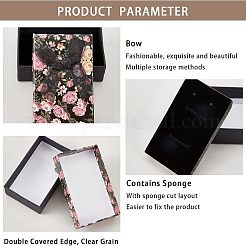 Scatola di imballaggio per gioielli in cartone con motivo floreale&nbsp;CBOX-AR0001-002