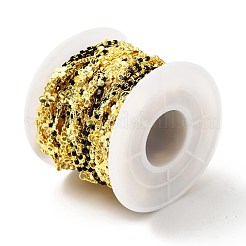 Catene a maglia di fiori in ottone ecologiche fatte a mano con zirconi chiari&nbsp;CHC-E023-10G