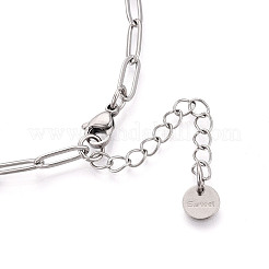 Collar de cadena con clip de acero inoxidable 304&nbsp;NJEW-D045-14P-04