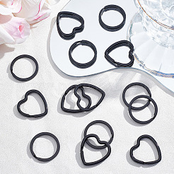 40 Stück 2 Stile geteilte Eisen-Schlüsselanhänger&nbsp;IFIN-CP0001-01