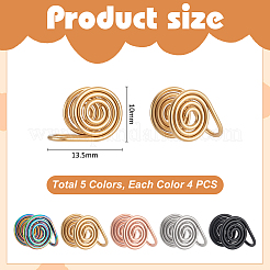 20 pieza de 5 estilos de pendientes con almohadilla en espiral de acero inoxidable 304&nbsp;KK-UN0005-22
