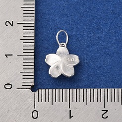 925 ciondolo a forma di fiore in argento sterling smaltato bianco&nbsp;STER-D304-03S