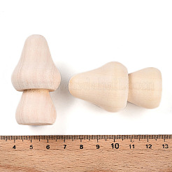 Ornements de champignons en bois brut&nbsp;WOOD-T032-12