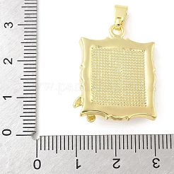 Colgantes de esmalte de latón&nbsp;KK-Z101-09G-B02