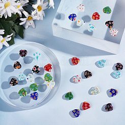 80 Stück 8 Stil handgemachte Millefiori Bunte Malerei Perlen Stränge&nbsp;LAMP-SC0001-20