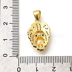 Colgantes de esmalte de circonio cúbico micro pavé de latón chapado en rack&nbsp;KK-L226-033G-02