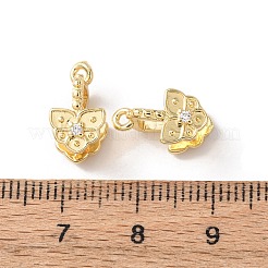 Messing mit Ösen aus klarem Zirkonia für Eispickel&nbsp;KK-G551-01G-02