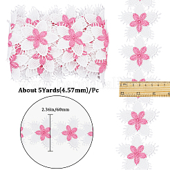 Nastro con finiture in pizzo per ciglia in poliestere a fiori&nbsp;OCOR-WH20003-03B-01
