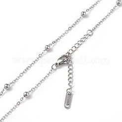 Anlaufgeschützte Satellitenkette aus Edelstahl 304 für Männer und Frauen&nbsp;NJEW-K245-011C