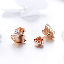 925 Sterling Silber Ohrstecker&nbsp;HJEW-FF0012-26
