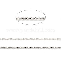 925 chaîne à billes en argent sterling plaqué rhodium anti-ternissement&nbsp;STER-F052-13P