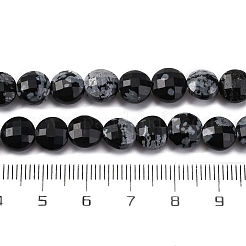 Naturschneeflocke Obsidian Perlen Stränge&nbsp;G-C179-A33-03