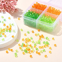 1200pcs 4 Farben transparente Acrylperlen&nbsp;TACR-YW0002-41B
