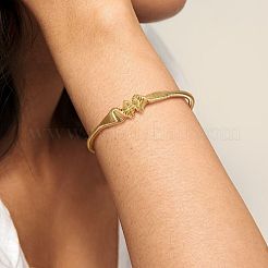 Brazaletes de acero inoxidable 304 con espiral y diseño abierto para mujer.&nbsp;MC0249