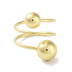 Anillos de puño de latón chapado en rack&nbsp;RJEW-D025-06G