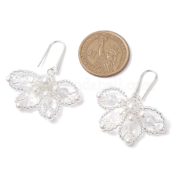 Orecchini pendenti in ottone a farfalla&nbsp;EJEW-MZ00265-03