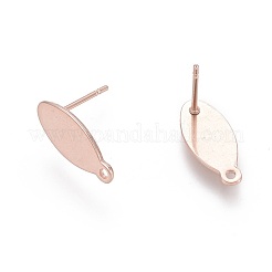 Componenti per orecchini a bottone in acciaio inossidabile 304&nbsp;STAS-H436-19RG