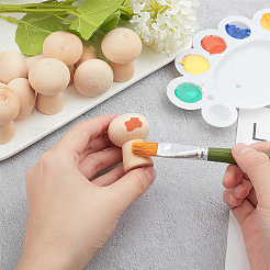 Jouets pour enfants champignons en bois&nbsp;WOOD-WH0108-58