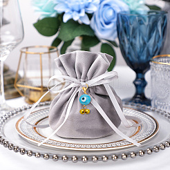 2 ensembles de 2 décorations de pendentif en forme de cœur et de cloche en pierres précieuses naturelles&nbsp;HJEW-FG0001-17