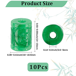 10 perle de jade naturel du Myanmar&nbsp;G-SP0001-50