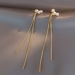 Ohrstecker aus Kunststoff mit Kunstperlenquaste&nbsp;FS-WG3A474-01