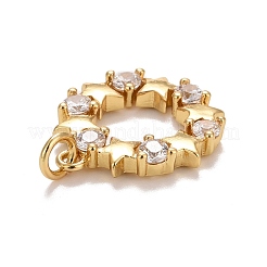 Pendenti in ottone placcato con zirconi cubici&nbsp;KK-E275-19G