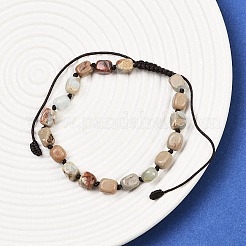 Braccialetti di perline intrecciate in pietra naturale shoushan per uomo e donna&nbsp;BJEW-D360-01D