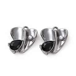 Pendenti in vetro in lega di placcatura a cremagliera&nbsp;FIND-I037-13B-01
