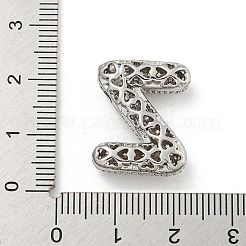 Platino plateado micro latón allanan colgantes cúbicos circonia&nbsp;KK-L073-001P-Z