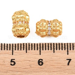 Messing Micro Pave klare Zirkonia Perlen&nbsp;KK-Z162-07G