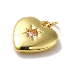Porte micro ouvrent pendentifs zircone cubique en laiton de placage&nbsp;KK-R158-01F-G