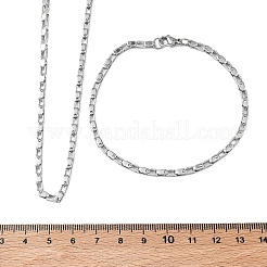 Halsketten- und Armbandsets aus 304 Edelstahl&nbsp;SJEW-D091-11P