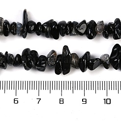 Gefärbte und erhitzte Stränge natürlicher schwarzer Achatperlen&nbsp;G-G905-21