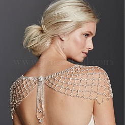 Chaînes de corps en alliage de cristal strass maille châle&nbsp;WG69671-01