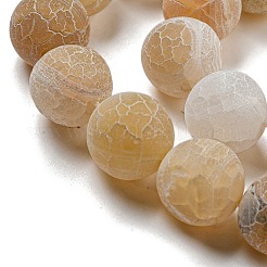 Fili di perline di agata naturale stagionato&nbsp;G-P538-A01-03