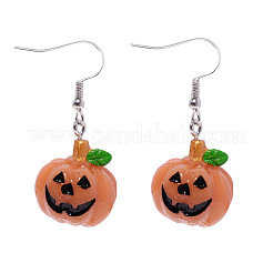 Halloween-Kürbis-Ohrhänger aus Kunststoff und Kunstharz&nbsp;FS-WGC9740-01