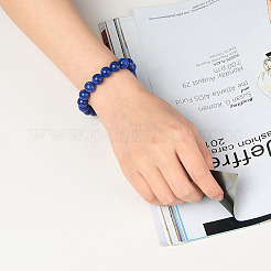 Lapis lazuli naturale perle rotonde si allungano i braccialetti&nbsp;BJEW-PH0001-8mm-02
