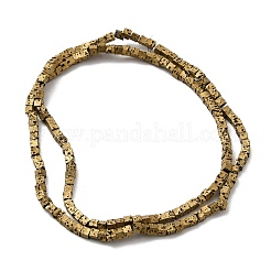 Fili di perle di roccia lavica naturale elettrodeposta&nbsp;G-Q1009-B01-02D