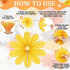 9 Stück DIY-Papierblumenfächer&nbsp;DIY-WH0899-675