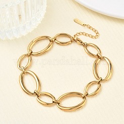 Bracelets à maillons ovales en acier inoxydable 304 pour femmes&nbsp;BJEW-A169-04G