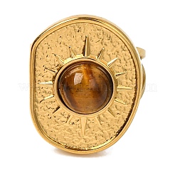 Tigre naturel bagues d'oeil&nbsp;RJEW-Q822-35G-02