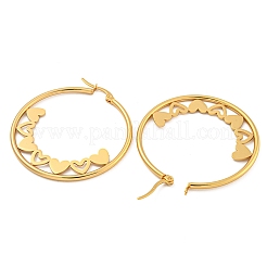 Orecchini a cerchio huggie in acciaio inossidabile 304&nbsp;EJEW-P282-01F-G