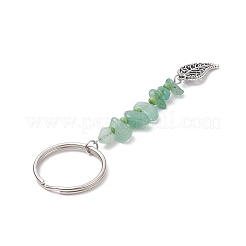 Chakra-Edelstein-Chip-Schlüsselanhänger mit Glasperlen&nbsp;KEYC-JKC00473