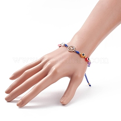 Braccialetto di perline intrecciate in resina malocchio&nbsp;BJEW-JB08409