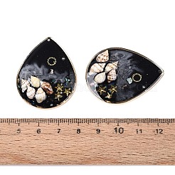 Anhänger aus Messing und Epoxidharz&nbsp;KK-Q082-03KCG-04
